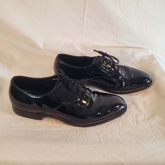 Brooks Brothers Peal & Company 10.5D Black Patent Leather Tuxedo Formal Shoes - Picture 2 of 6